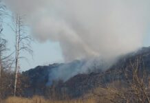 В Житомире снова горит свалка, над ней поднимается едкий дым