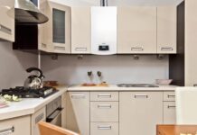 Установка газового котла на кухні